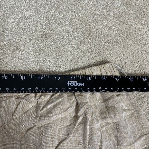 dressbarn 100% Linen Capri Embellished Beaded Legs Pants Pull On Size 20w Beige‎ - Picture 9 of 13